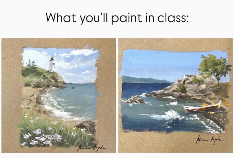 Gouache landscapes