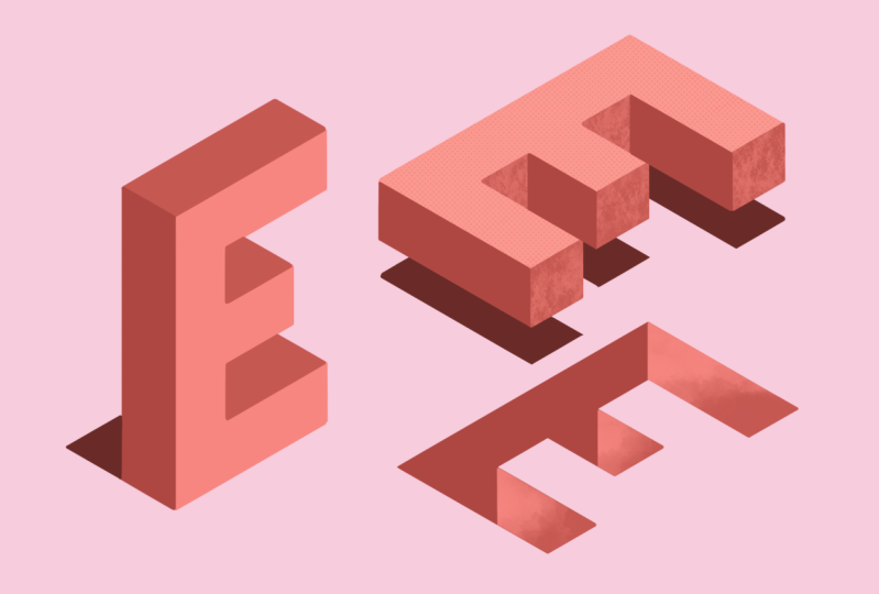 The 3D Letter E
