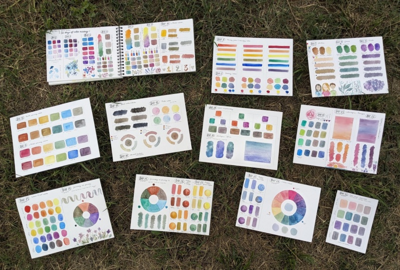 30 days color mixing challenge