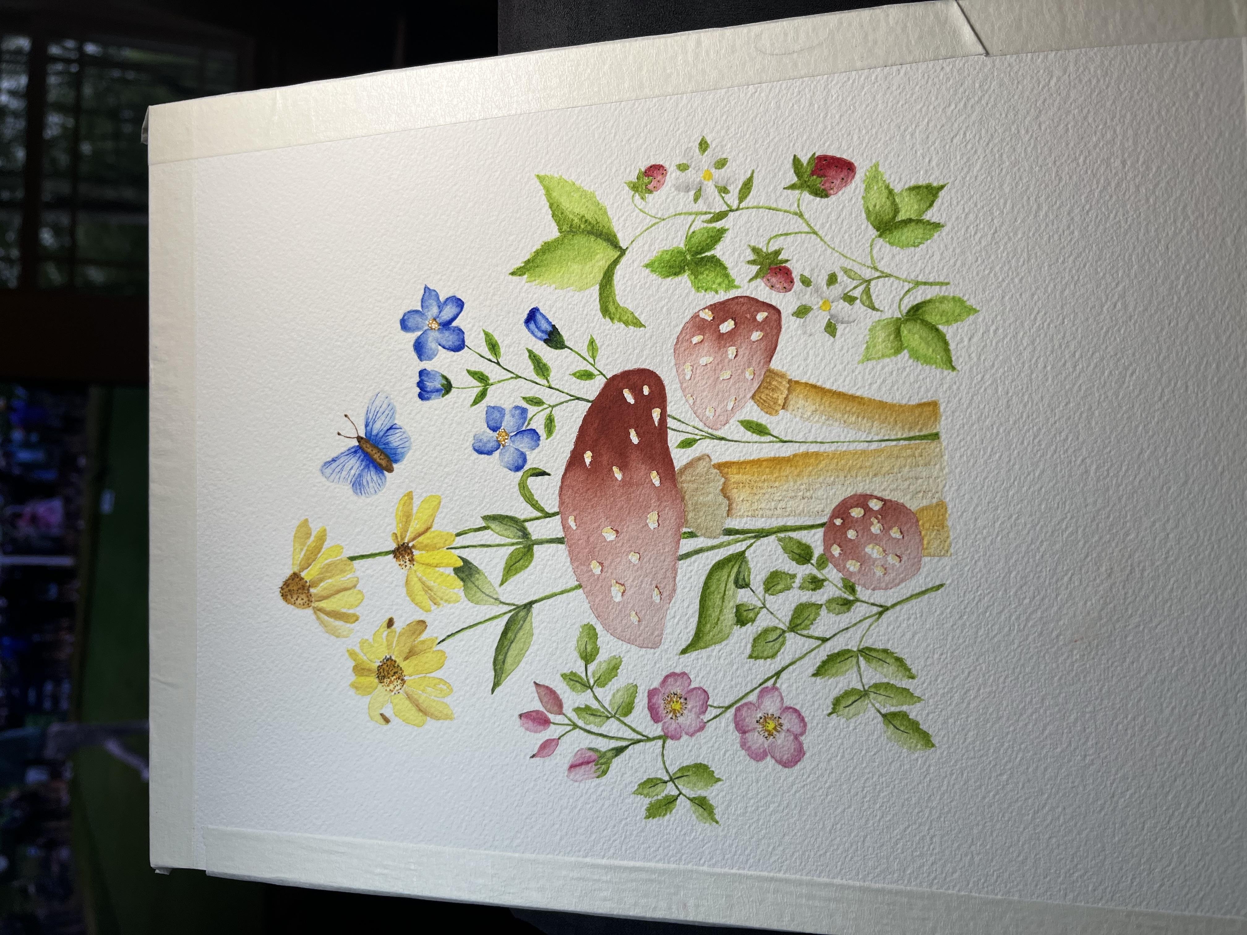 Whimsical Mushrooms - student project