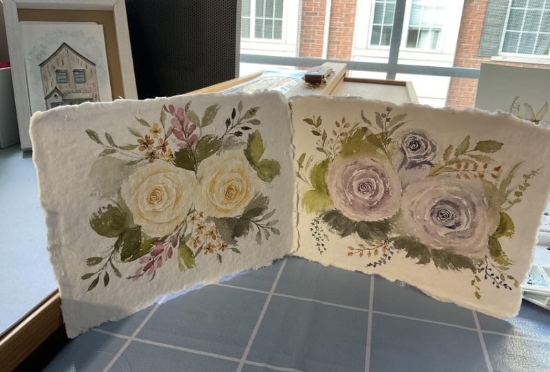 Vintage Rose Painting