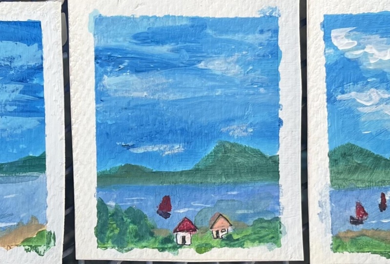 Mini boats and cottages