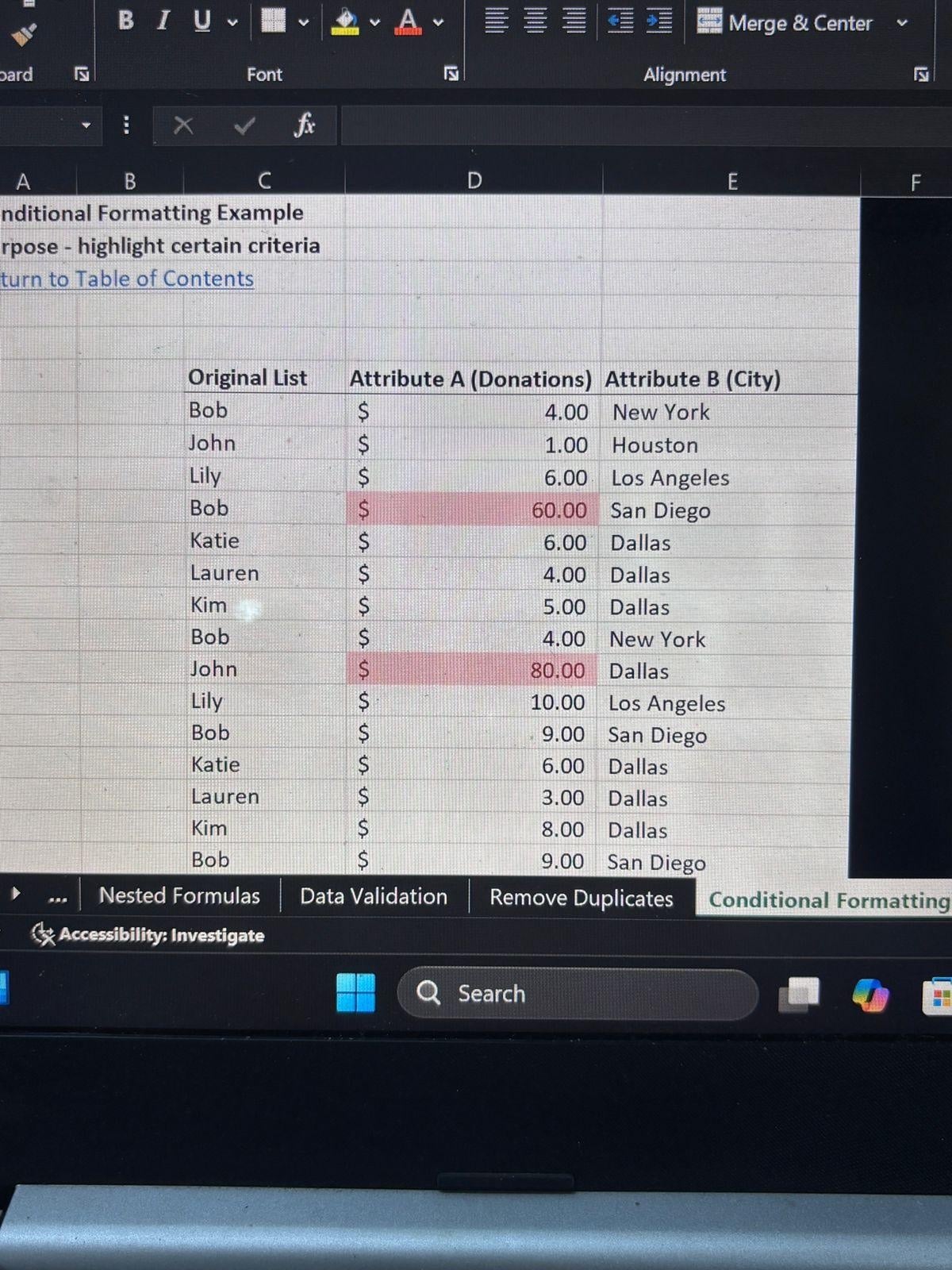 Excel Mastery - student project