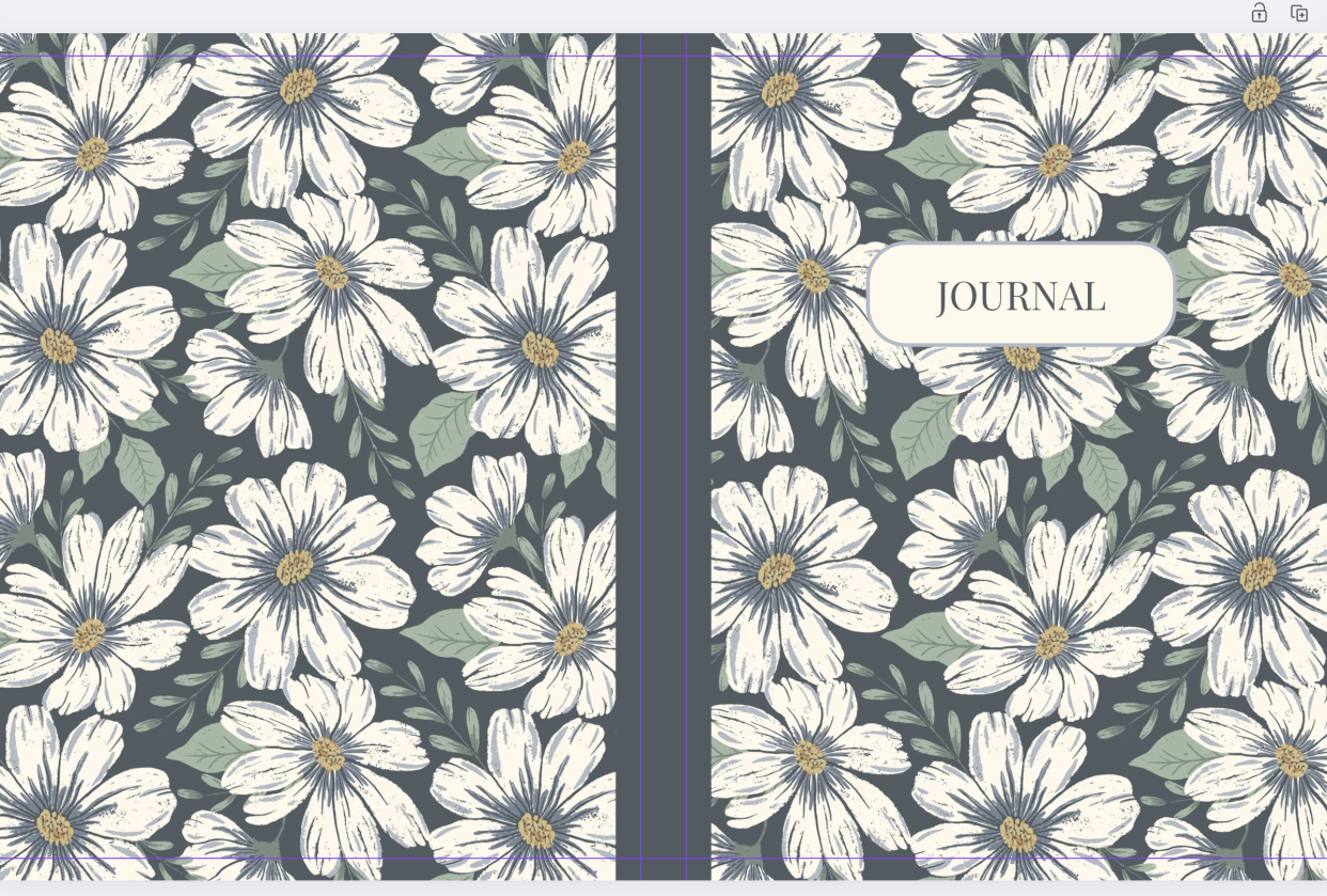 Bold Watercolor Floral Journal - student project