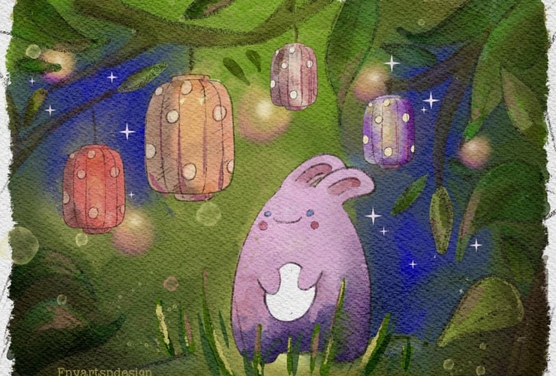 Bunny in the magic forest
