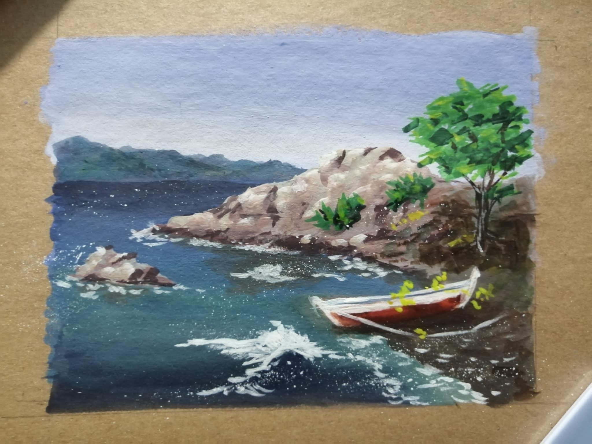 Expressive Gouache Techniques - student project