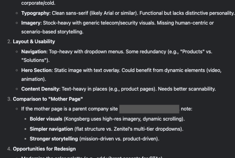 Website Redesign and Mood Board Analysis