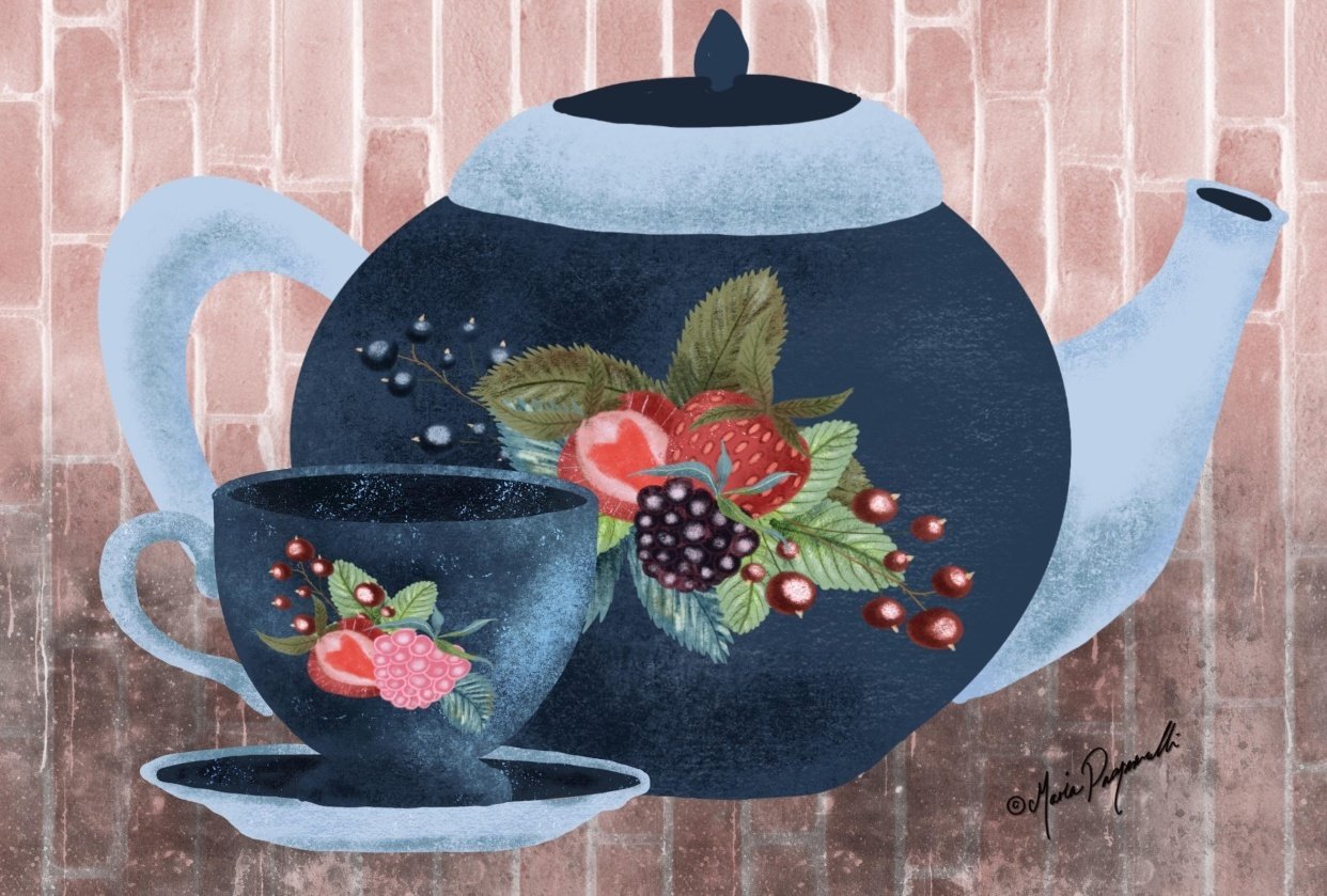 Summer Berry Tea set - student project