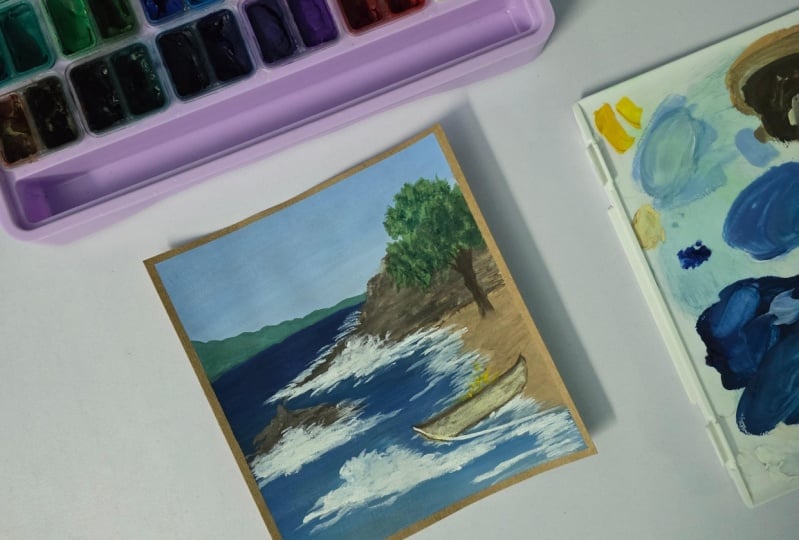 Gouache landscape