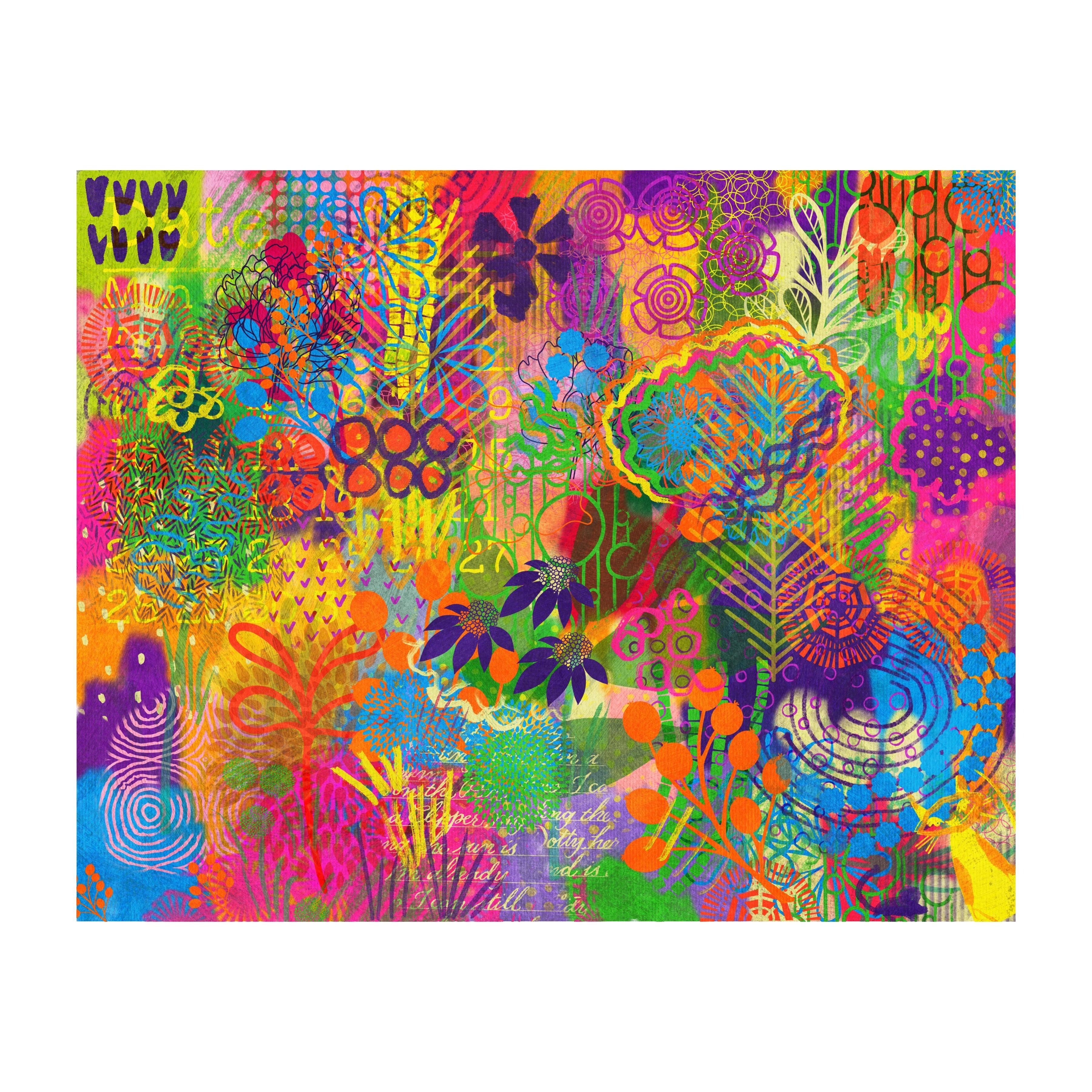 Abstract floral garden.