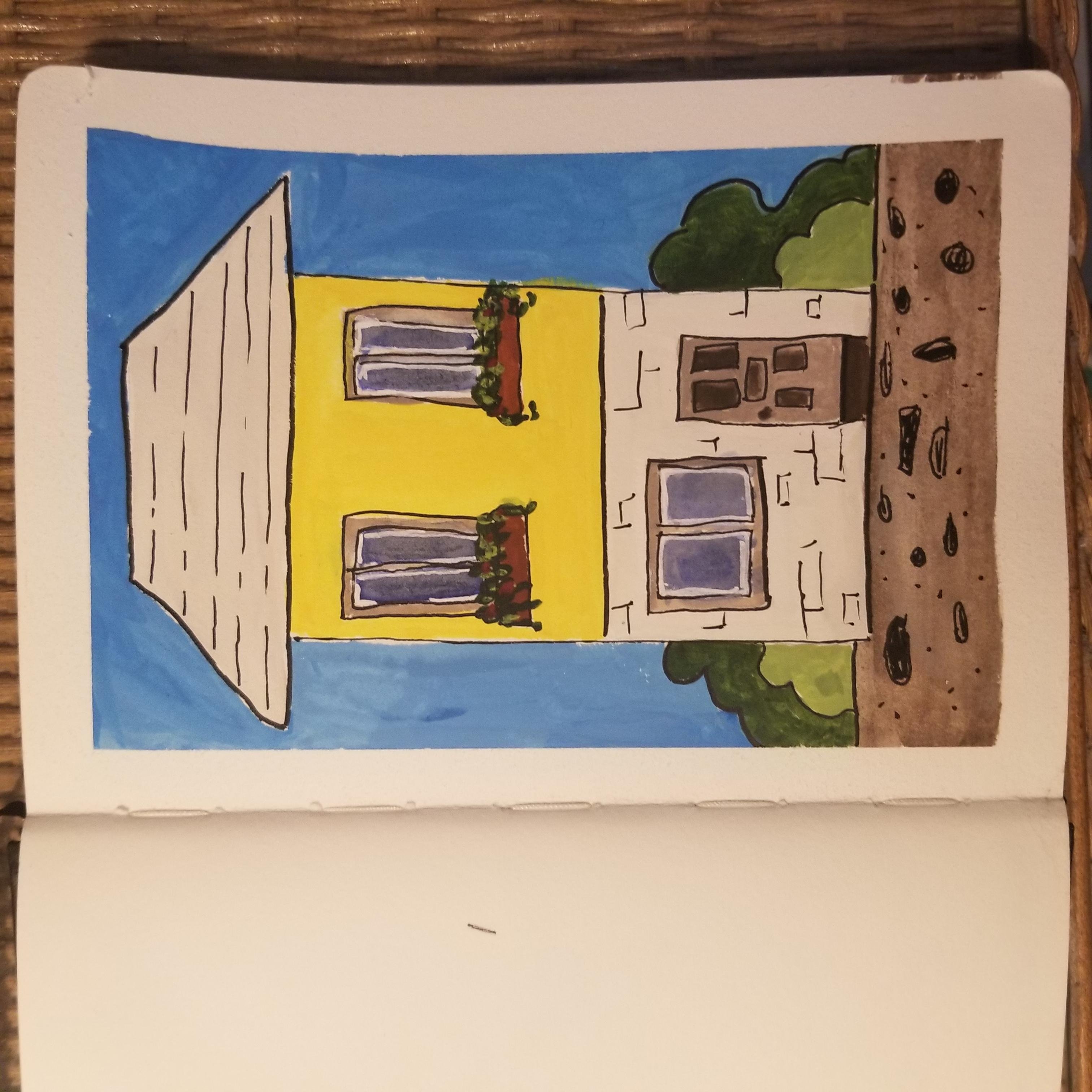 House in Gouache - student project