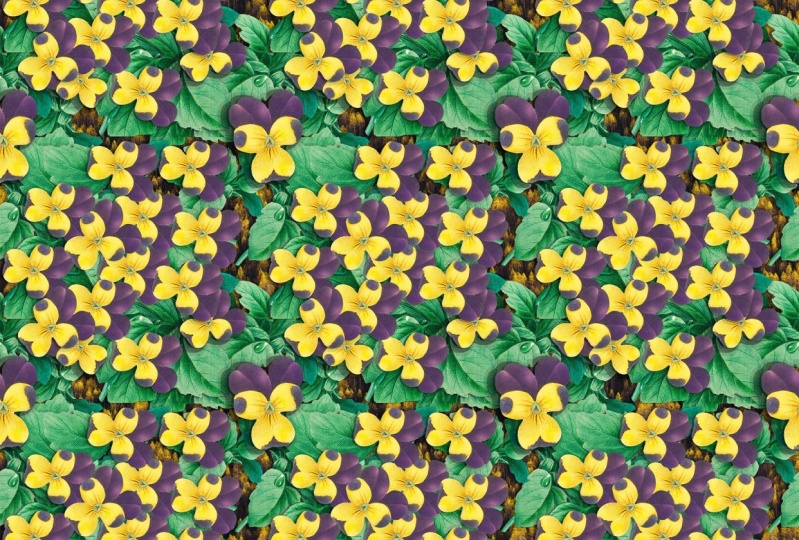 Layered floral botanical pattern