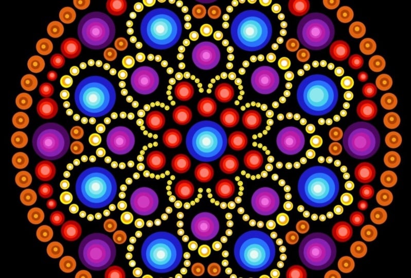 Digital dot mandala