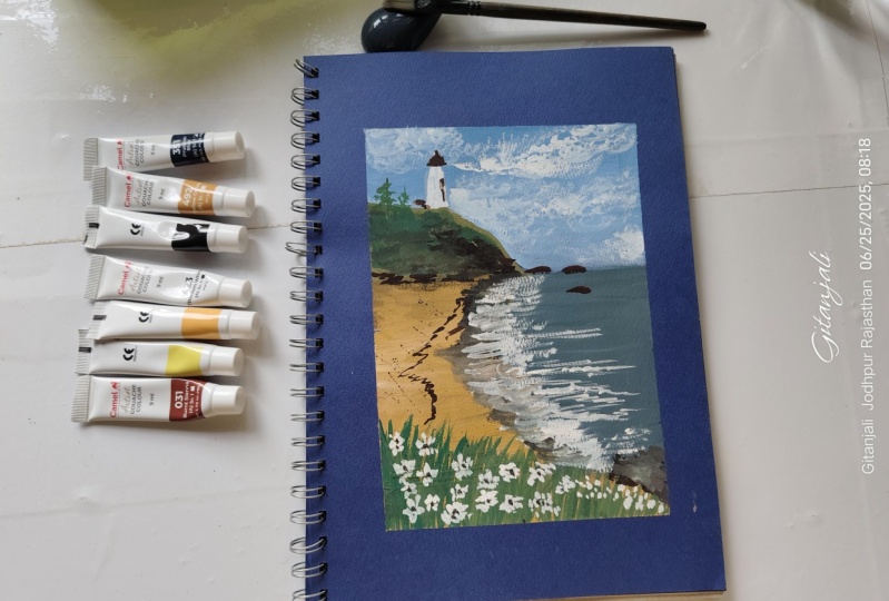Expressive gouache scape