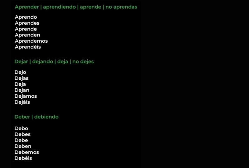 Three Verbs
