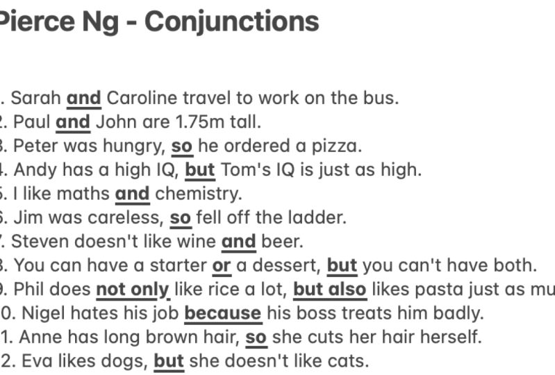 Conjunctions