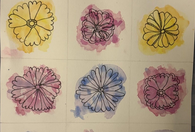 Loose floral sheet by Judy
