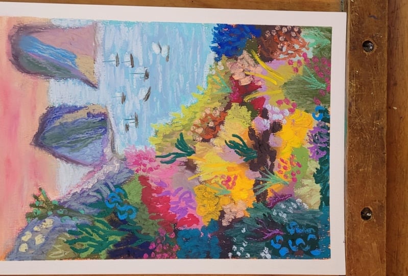 Capri in Oil Pastels