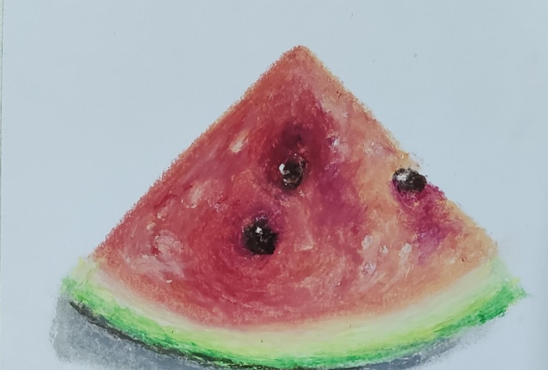 Realistic Still Life Drawing, Watermelon
