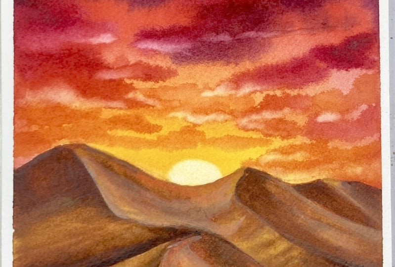 Glowing Desert Sunset