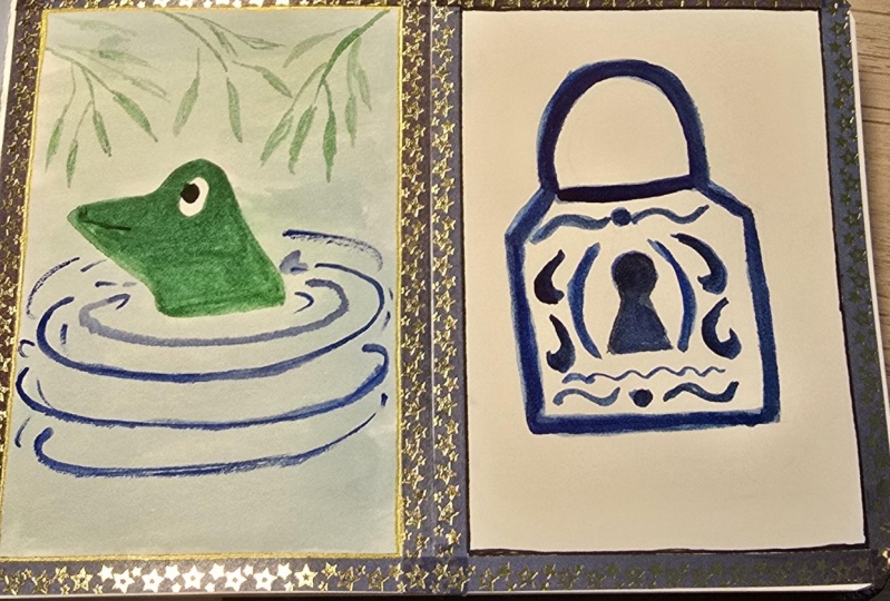 Frog Ripple in Pond & Lock