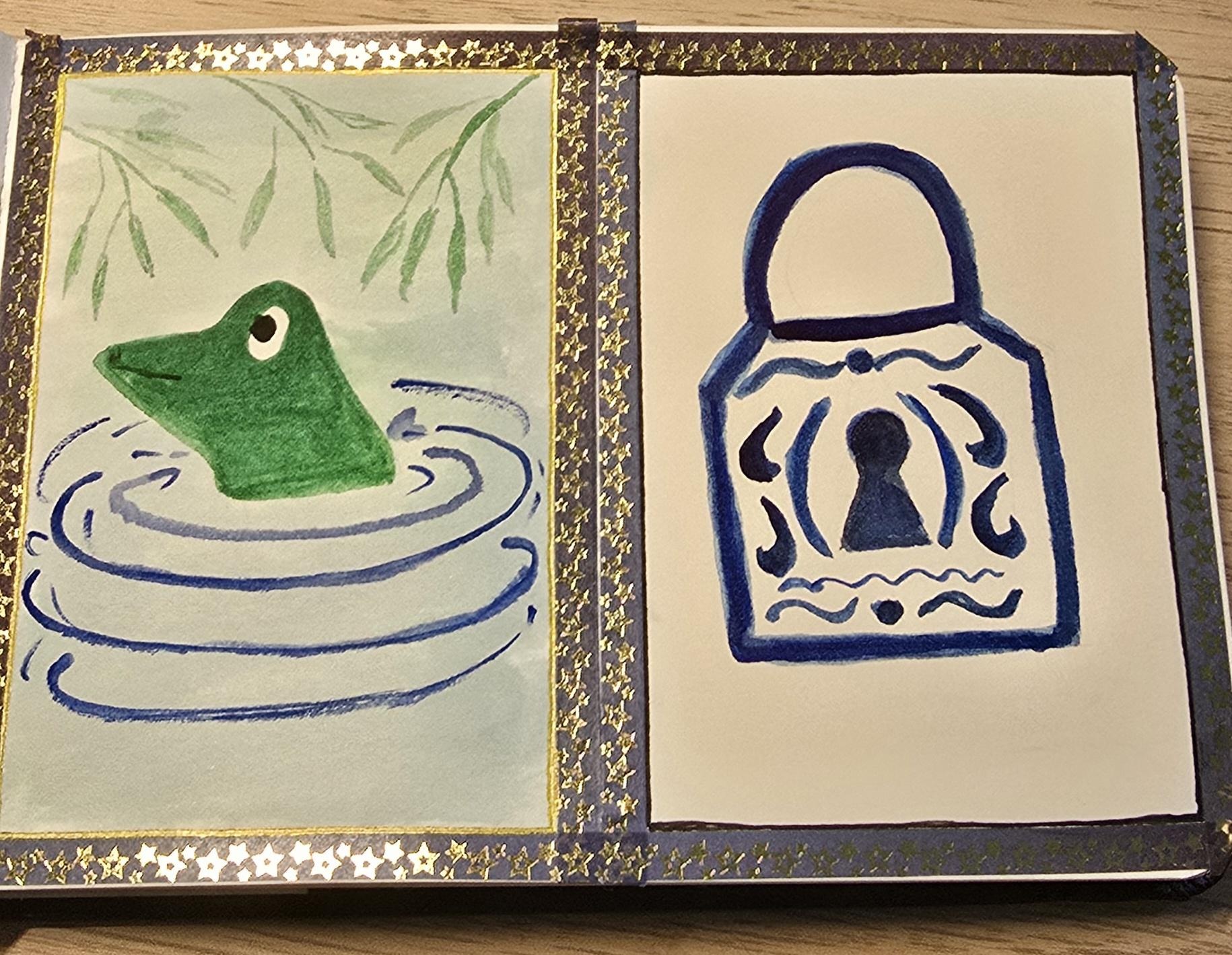 Frog Ripple in Pond & Lock - student project