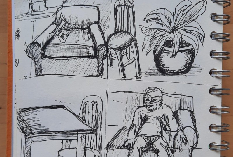 Drawing indoors and outdoors