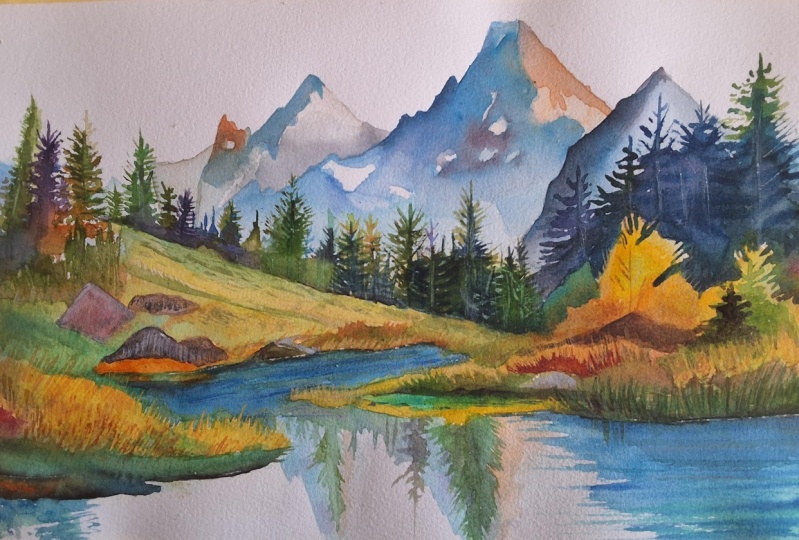 Expressive mountain landscape