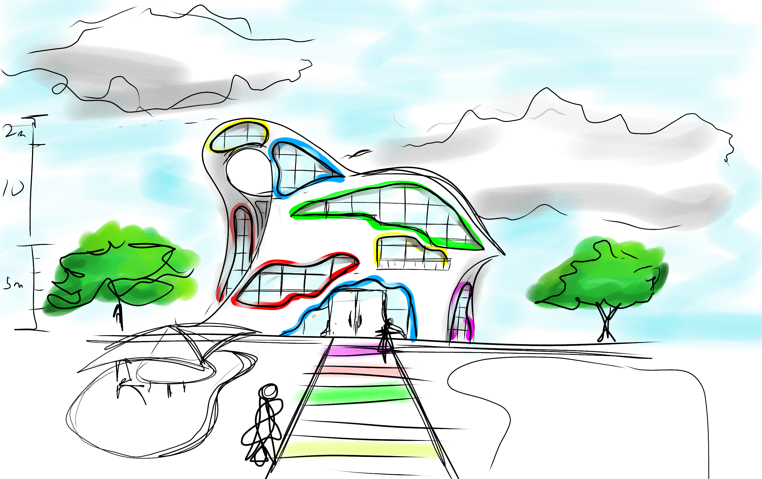 Conceptual Sketching for Architecture and Design | Moshe Katz | Skillshare, image size:2661x1672