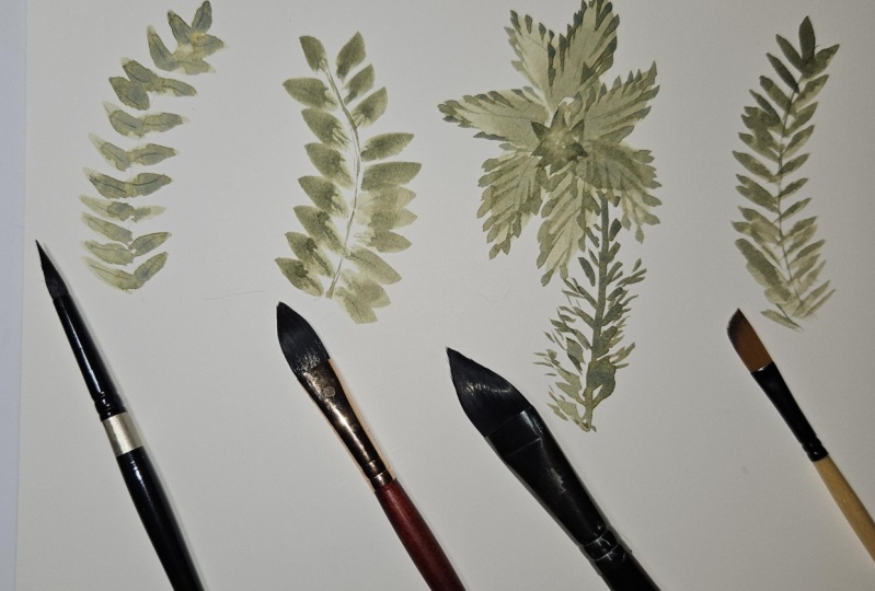 Leaves in undersea green
