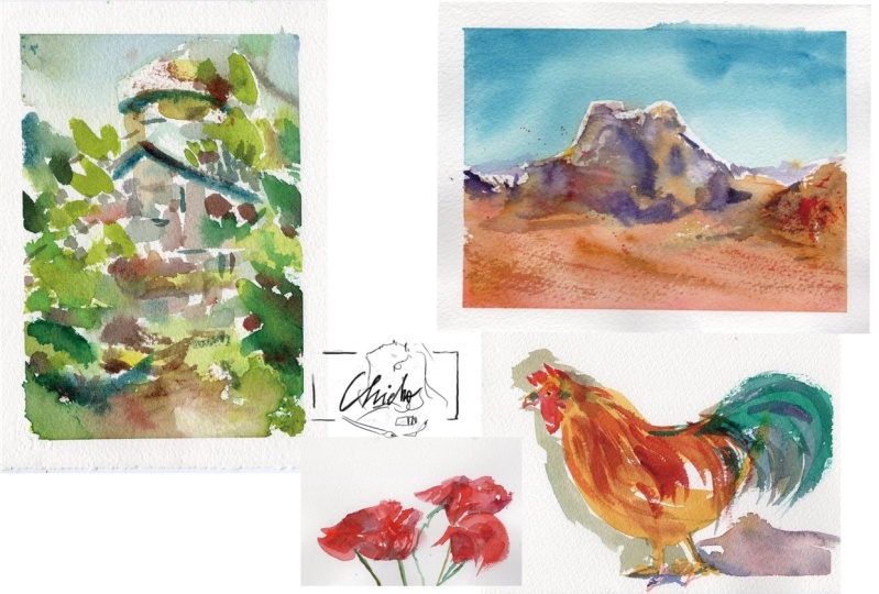 My 10 minutes watercolor paintings