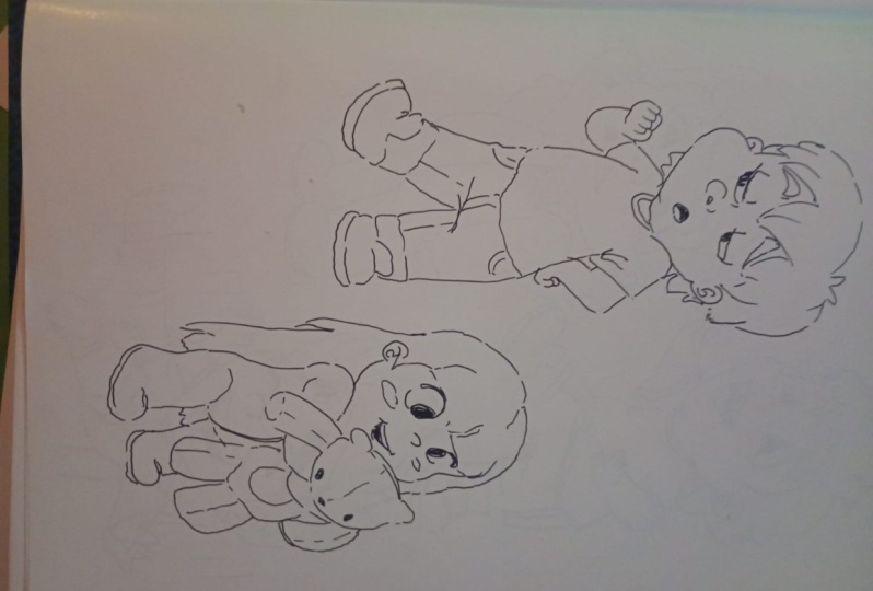 niños diferentes poses