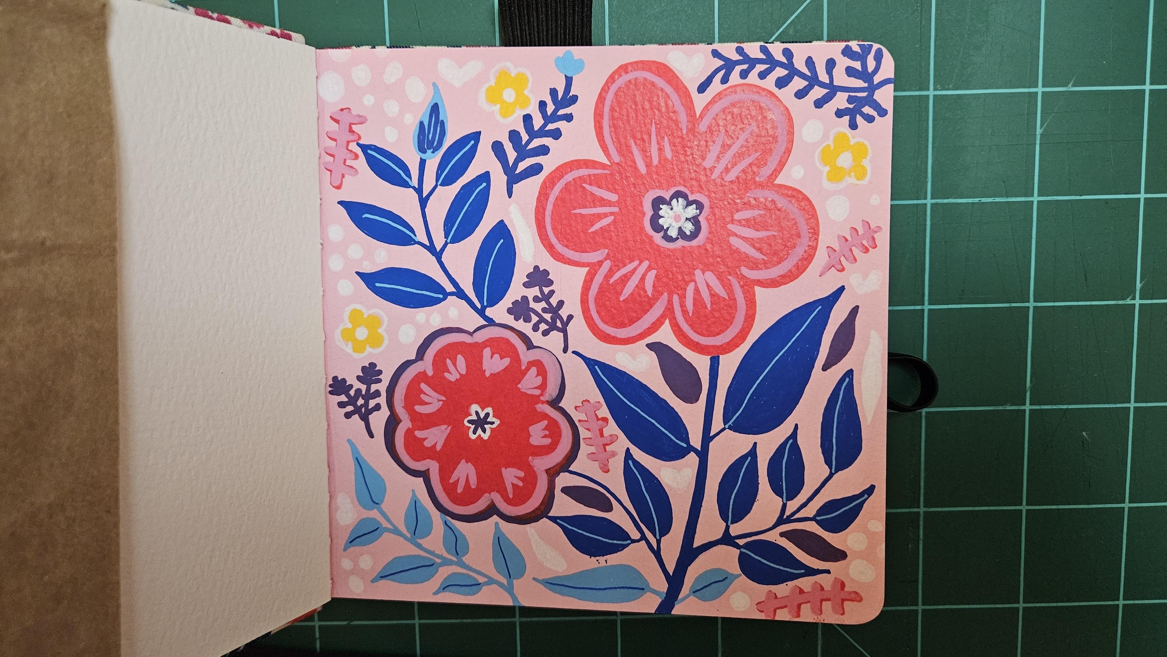 Posca Sketchbook Floral - student project