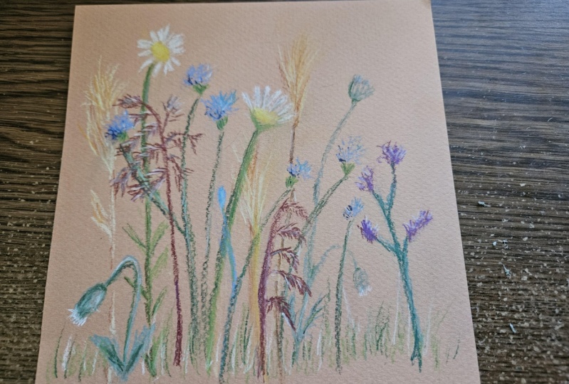 Quick pastel flowers