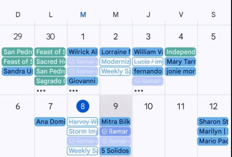 calendar for my boss