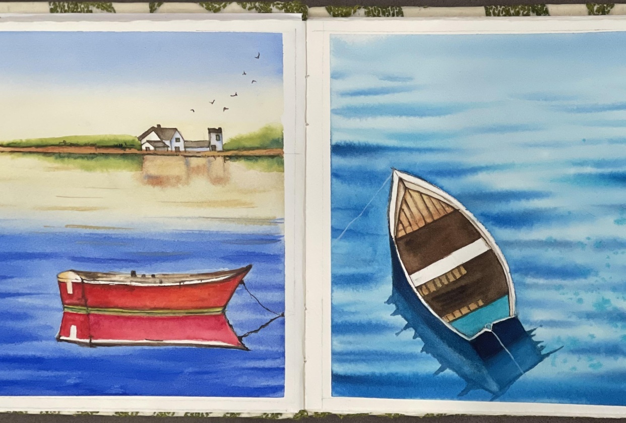 Boats and reflections - student project