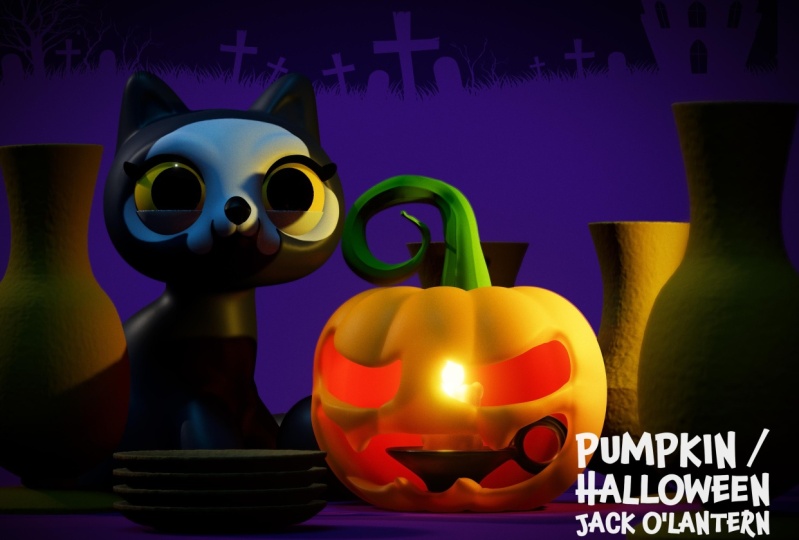 #02 PUMPKIN / HALLOWEEN JACK O'LANTERN