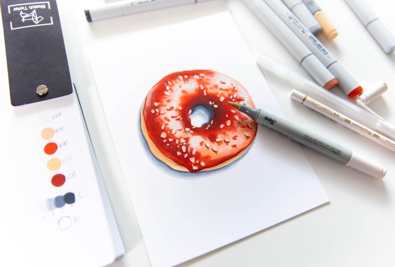 My Red Donut with Sprinkles