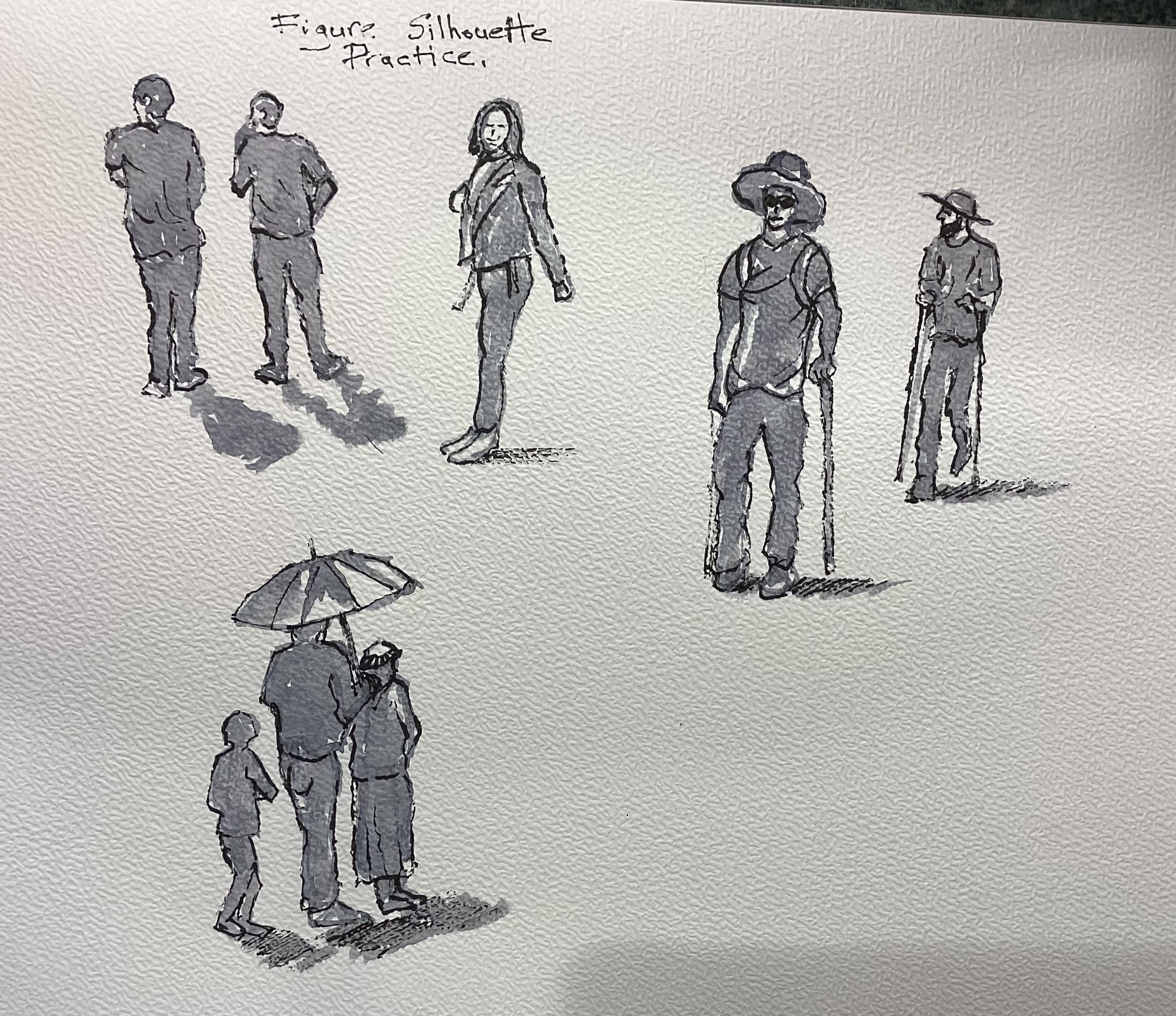 Silhouette figures - student project