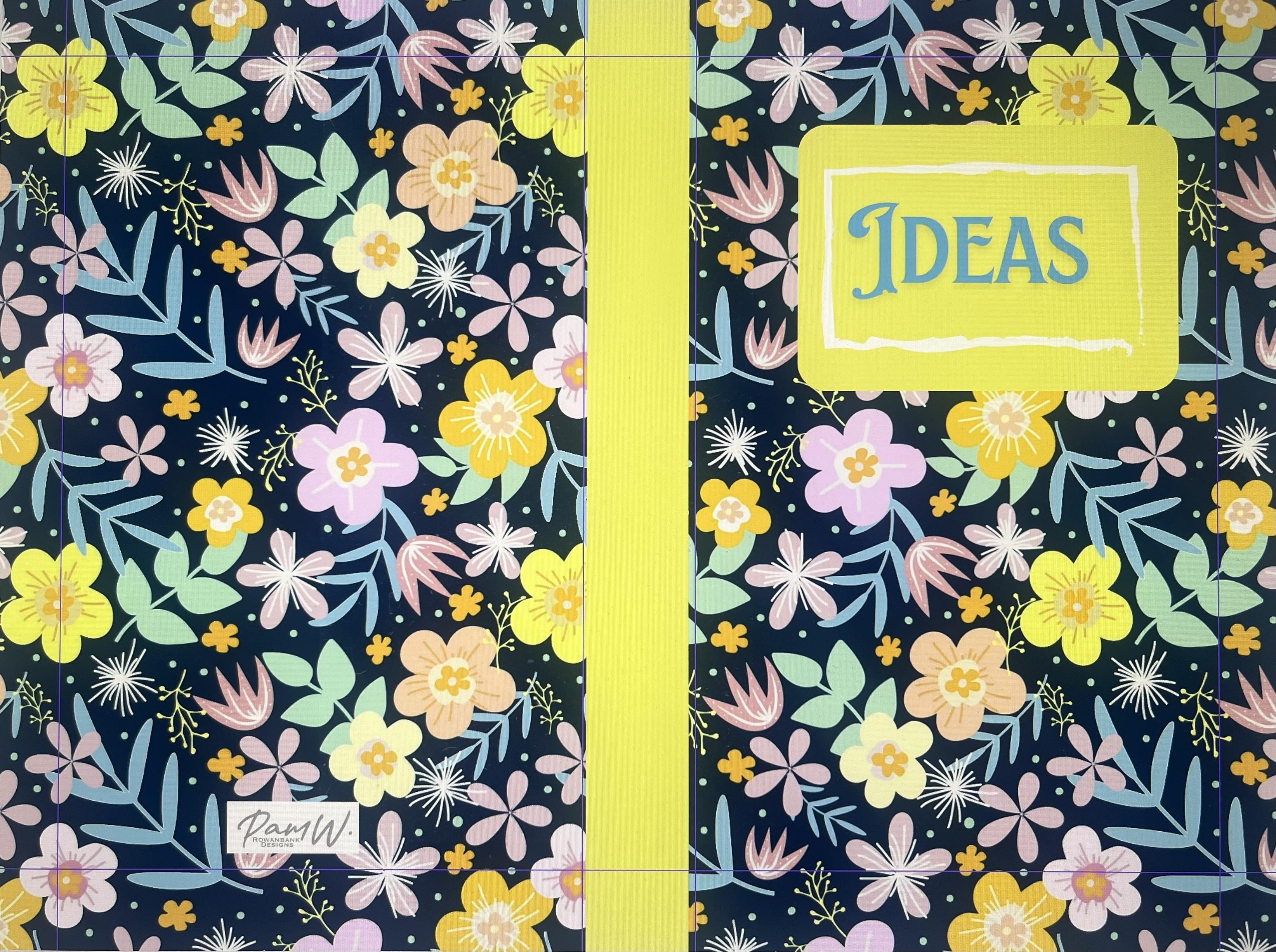 Bright florals Notebook - student project