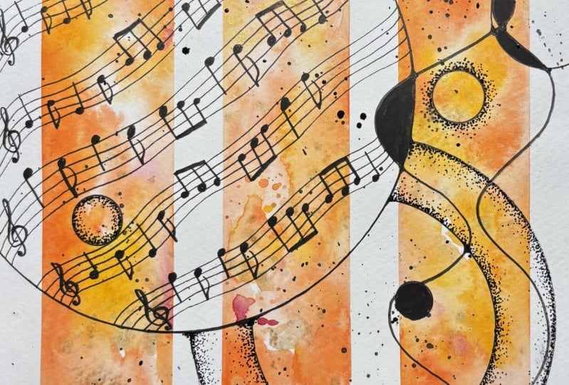 Music, stippling and bike tread.