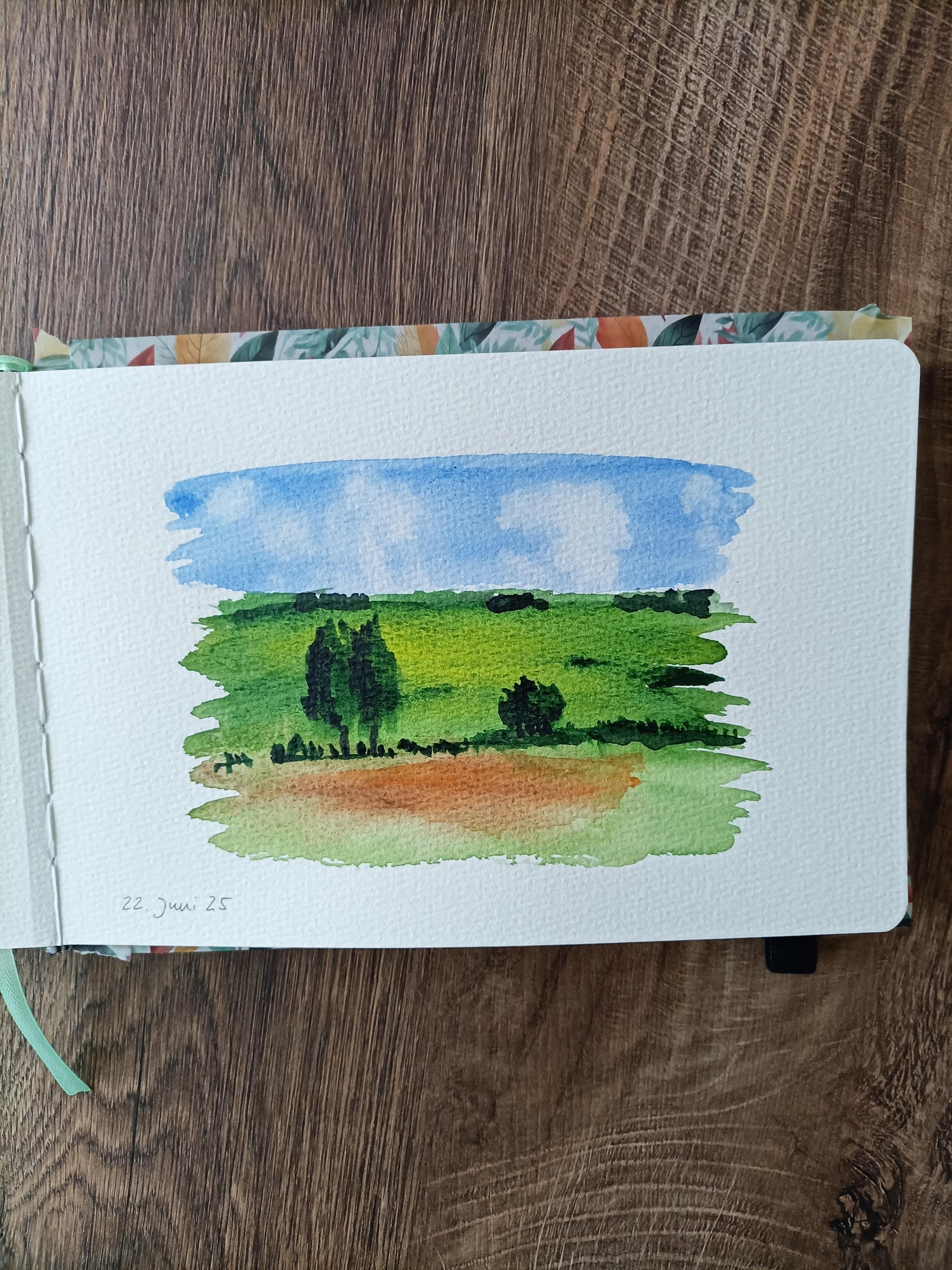 Watercolor Greens - student project
