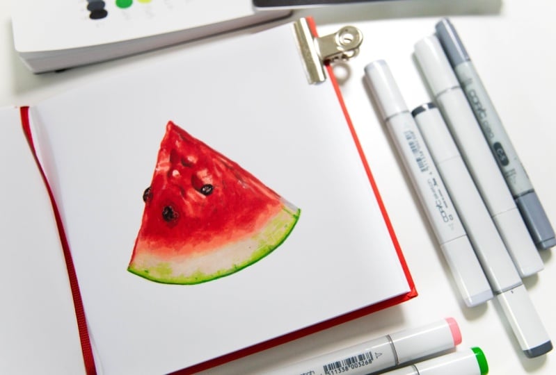 My Juicy Watermelon Sketch 🍉✨