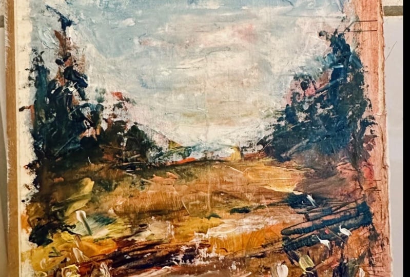 Landscape Sketch with Palette Knife