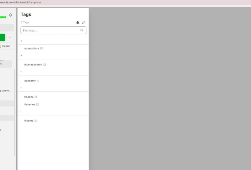 Tags in Evernote