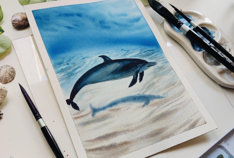 Dolphin by the seabed 🐬