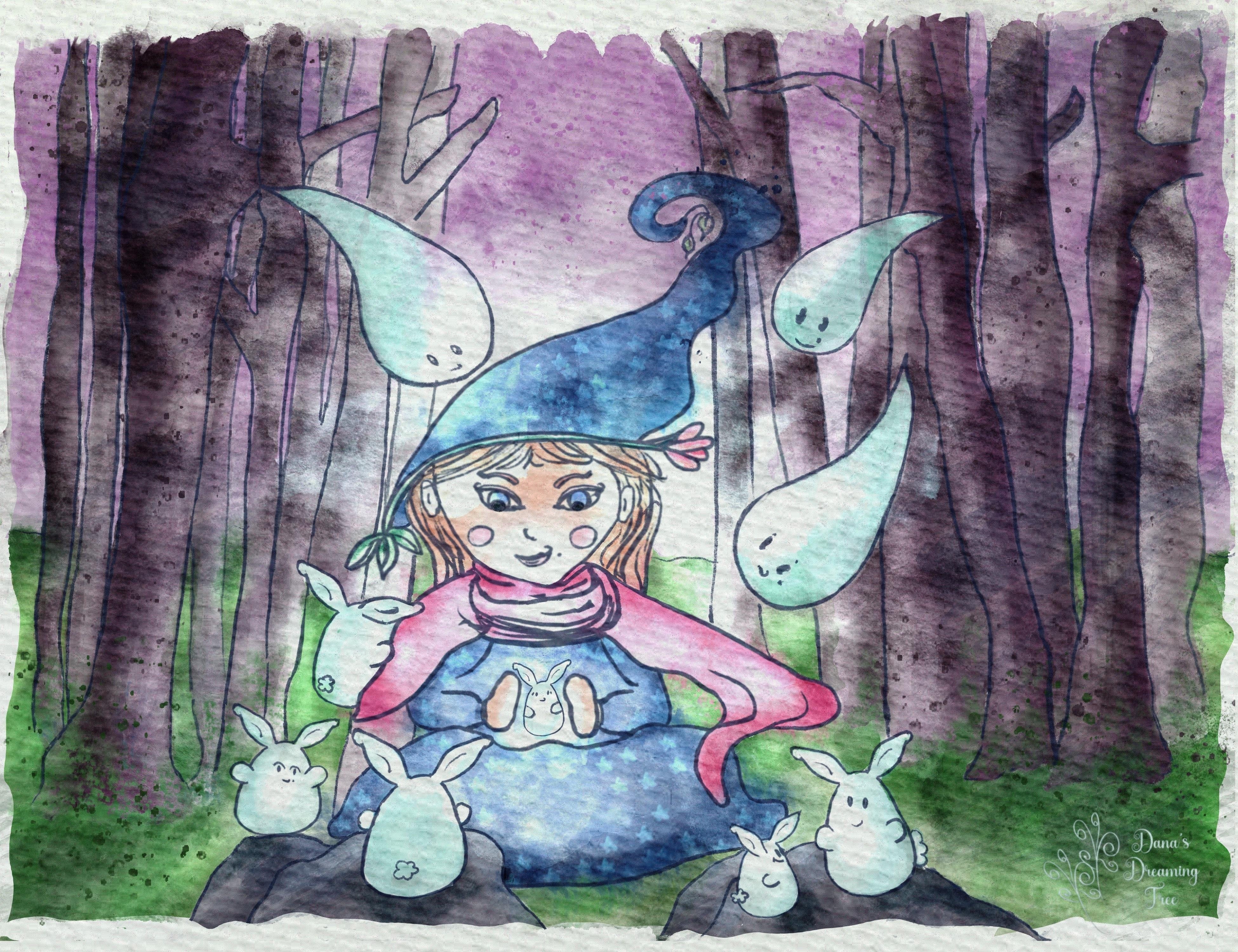 My moonlit magical forest - student project