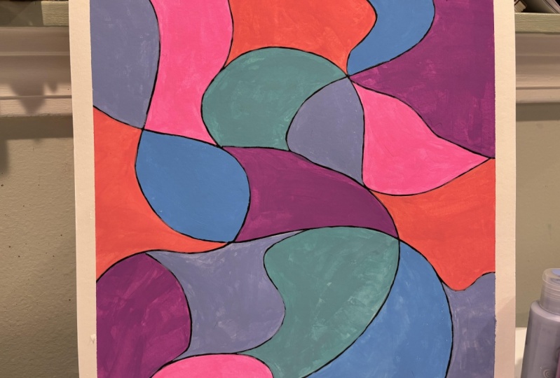 Acrylic abstract paintings