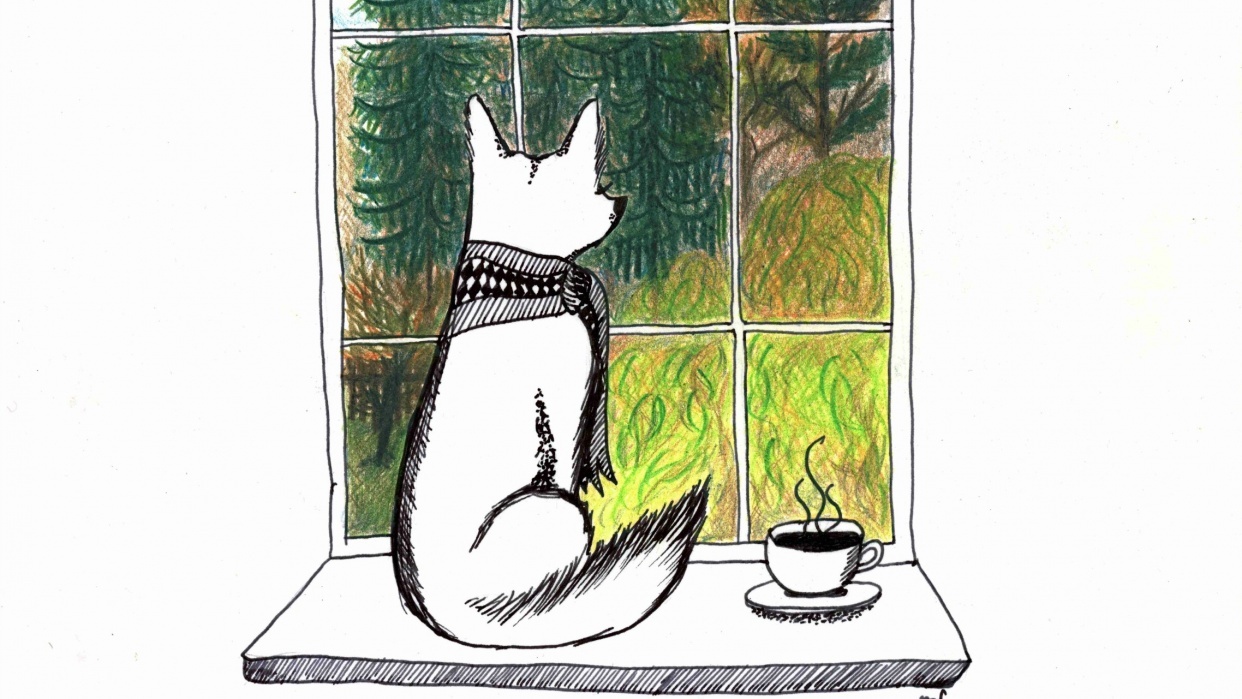SAMPLE PROJECT - DOG DRINKING A COFFEE - student project