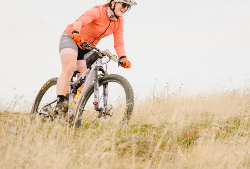 Happy Mountain biker